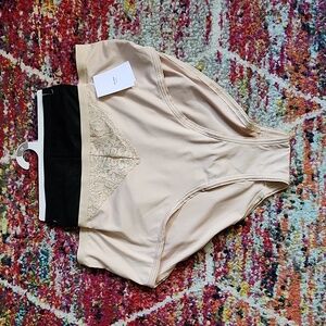Auden 2 pack NWT microfiber briefs with lace details